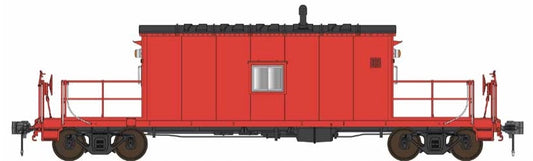 ENGLISH'S N9 TRANSFER CABOOSE - RED (UNLETTERED W/ FLASHING FRA LIGHT)