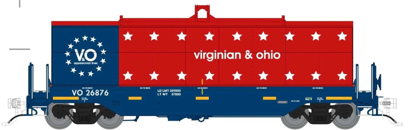 RAPIDO/HOME SHOPS GREENBRIER TRANSVERSE COIL CAR - VIRGINIAN & OHIO (AMERICA 250)