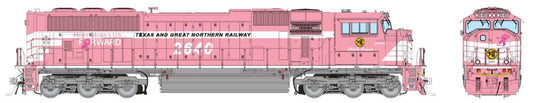 RAPIDO/HOME SHOPS SD70MAC DCC/SOUND - TEXAS & GREAT NORTHERN (PINK BREAST CANCER AWARENESS)
