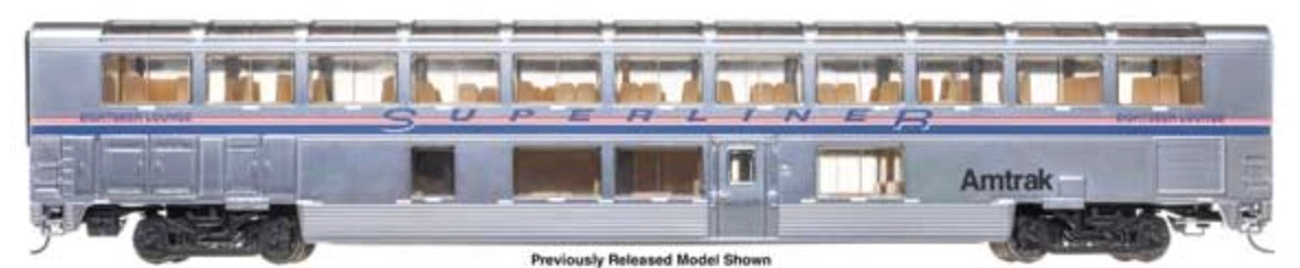 WALTHERS PROTO BOMBARDIER SUPERLINER II SIGHTSEER LOUNGE (LIGHTED) - AMTRAK PHASE IV