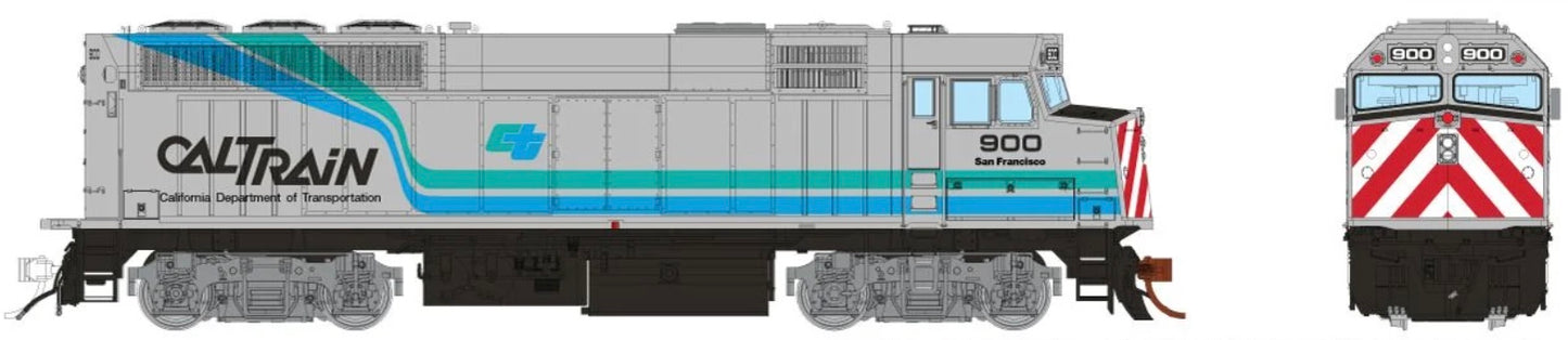 RAPIDO F40PH DCC READY - CALTRAIN (AS DELIVERED)