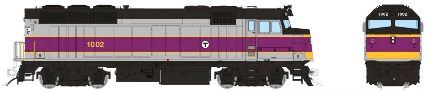 RAPIDO F40PH DCC READY - MBTA (AS DELIVERED)
