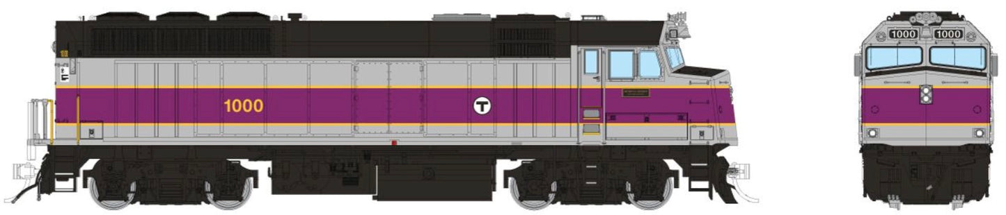 RAPIDO F40PH DCC READY - MBTA (WITH DITCHLIGHTS)